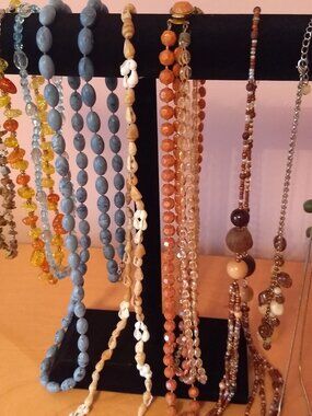 Set of 11 Beaded necklaces.